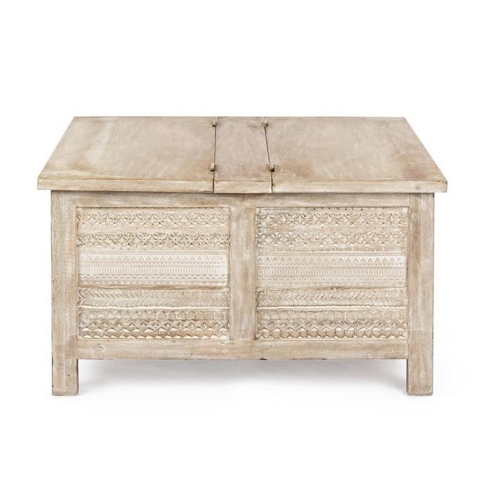 Tavolino con contenitore in legno shabby - Mayra - BIZZOTTO - 34280131330264