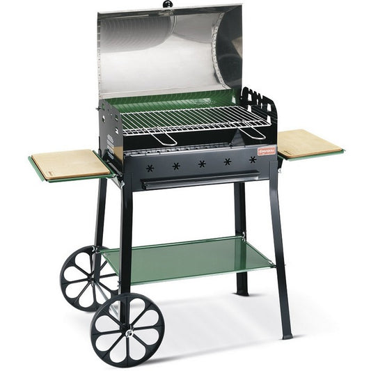 Barbecue in metallo con ruote 56x35 cm - Garda - FERRABOLI - 