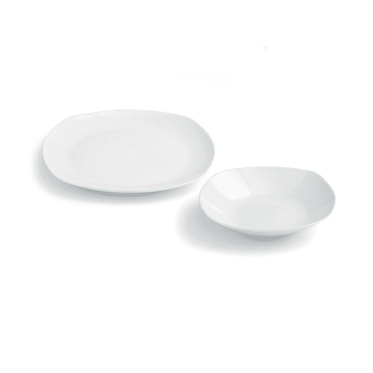 Servizio 12 piatti quadrati in porcellana bianca - Splendor - TOGNANA PORCELLANE - 34277254660312