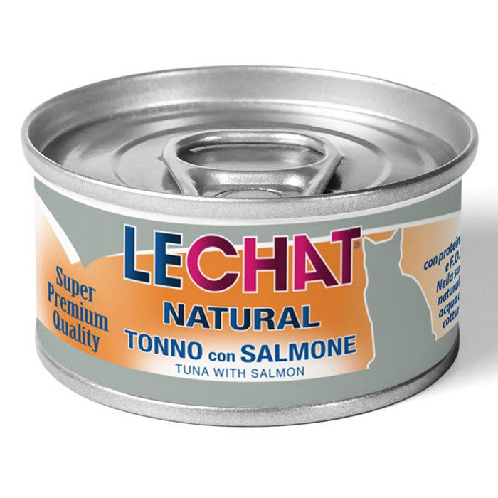 LeChat Natural Tonno con Salmone 80g - MONGE - 34289809326296
