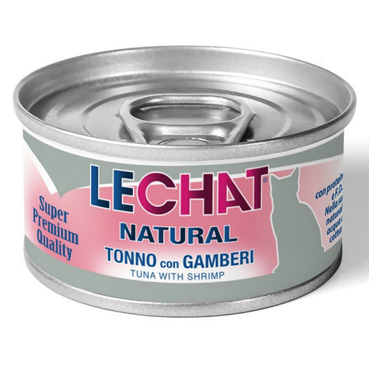 LeChat Natural Tonno con Gamberetti 80g - MONGE - 34289808670936