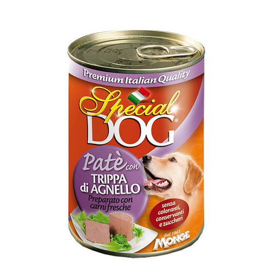 Special Dog All Breeds Adult Paté con Trippa di Agnello 400g - MONGE - 34317670711512