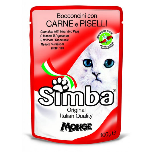 Simba Gatto Bocconcini con Carne e Piselli 100g - SIMBA - 