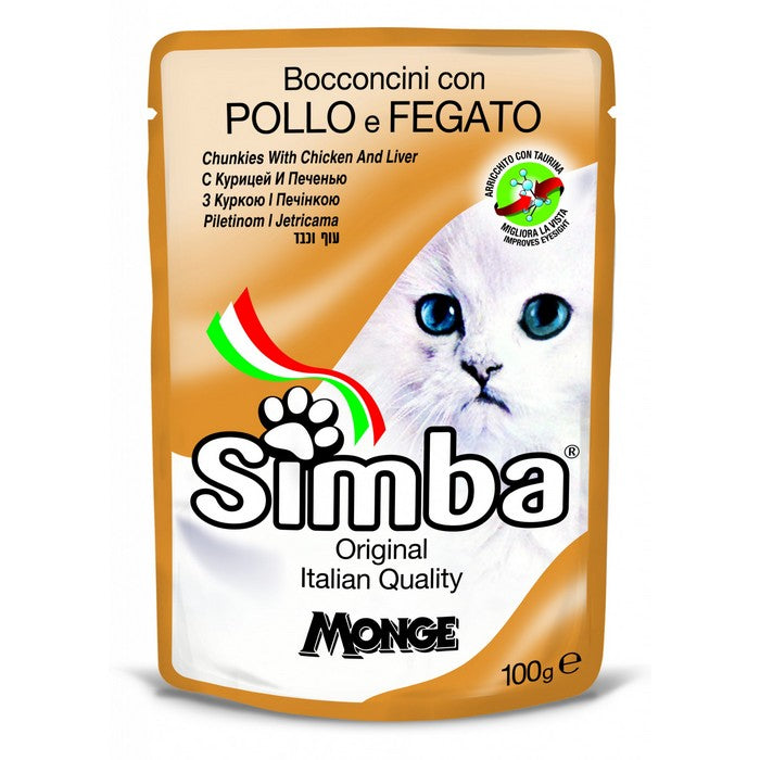Simba Gatto Bocconcini con Pollo e Fegato 100g