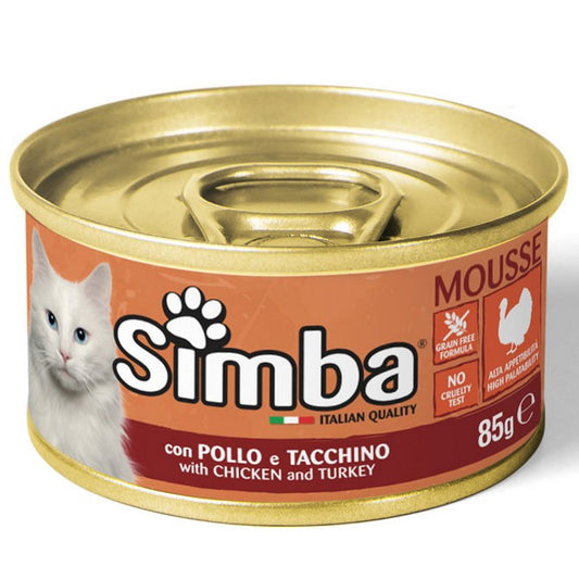Simba Gatto Mousse con Pollo e Tacchino 85g - SIMBA - 