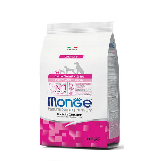 Monge Natural Superpremium Extra Small Puppy & Junior Ricco di Pollo - MONGE - 