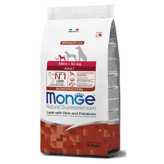 Monge Natural Superpremium Mini Adult Monoprotein Agnello con Riso e Patate - MONGE - 34289992040664