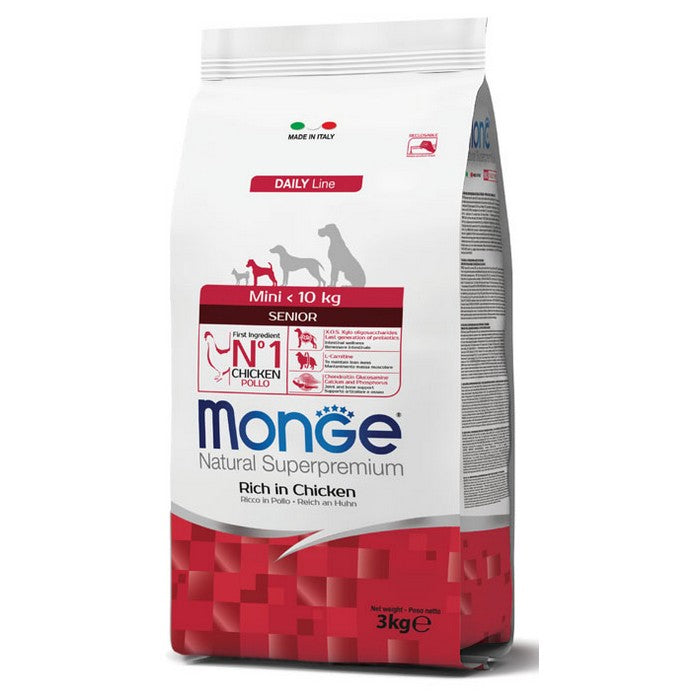 Monge Natural Superpremium Mini Senior Ricco in Pollo