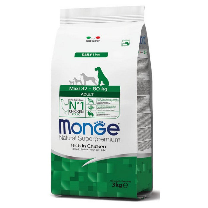 Monge Natural Superpremium Maxi Adult Ricco di Pollo - MONGE - 34317804110040