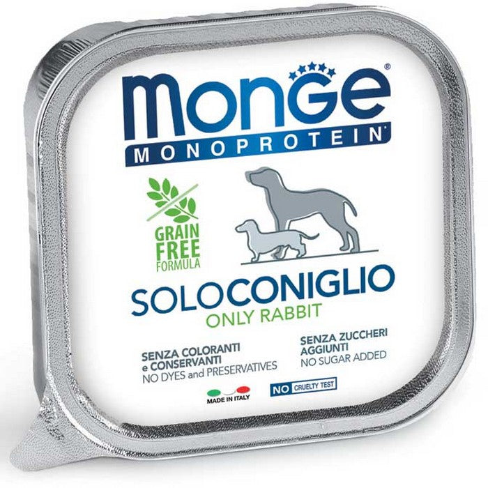 Monge Monoprotein Paté Solo Coniglio 150g - MONGE - 34317027016920