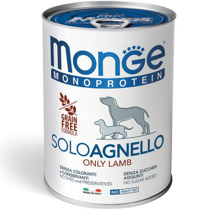 Monge Monoprotein Paté Solo Agnello 400g