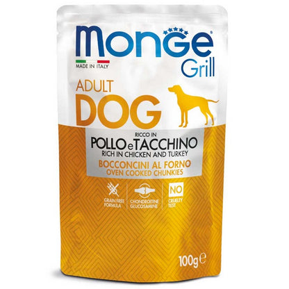 Monge Grill Bocconcini - Ricco in Pollo e Tacchino - Adult 100g