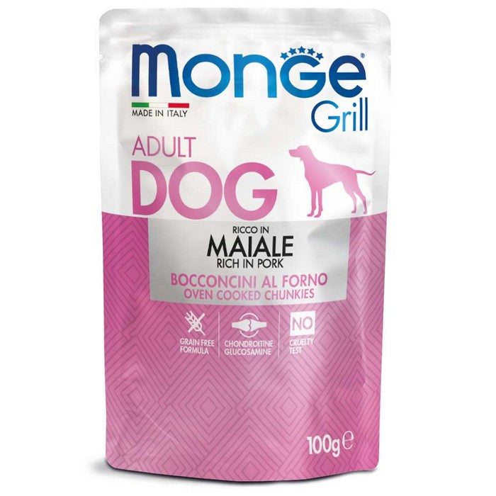 Monge Grill Bocconcini - Ricco in Maiale - Adult 100g - MONGE - 34317897466072