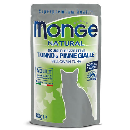 Monge Natural Gatto Pezzetti di Tonno a pinne gialle - Adult 80g