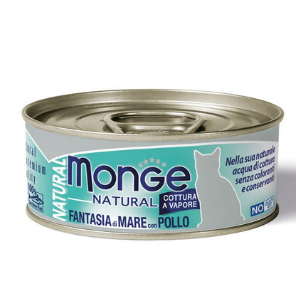 Monge Natural Gatto Fantasia di Mare con Pollo - Adult 80g