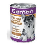 Gemon All Breeds Puppy and Junior Bocconi con Pollo e Tacchino 415g