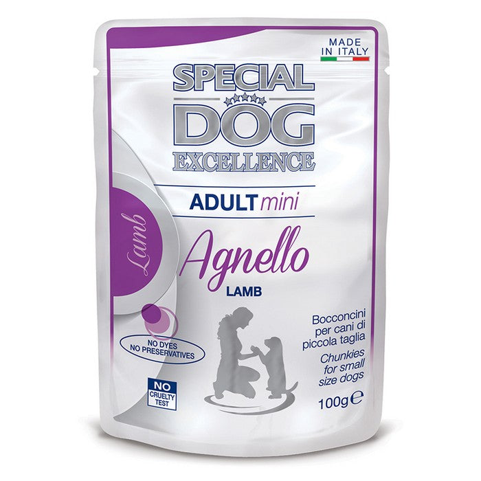 Special Dog Excellence Mini Adult Bocconcini con Agnello 100g - MONGE - 34318059602136