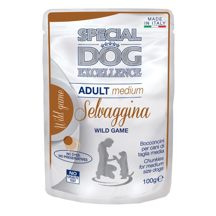 Special Dog Excellence Medium Adult Bocconcini con Selvaggina 100g - MONGE - 34318065795288