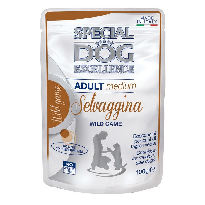 Special Dog Excellence Medium Adult Bocconcini con Selvaggina 100g - MONGE - 63048094613882