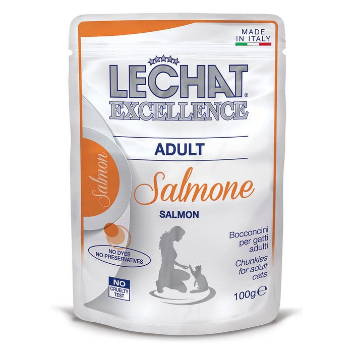 LeChat Excellence Adult Bocconcini con Salmone 100g - MONGE - 34318066843864