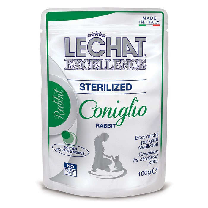 LeChat Excellence Sterilised Bocconcini con Coniglio 100g - MONGE - 34318068646104