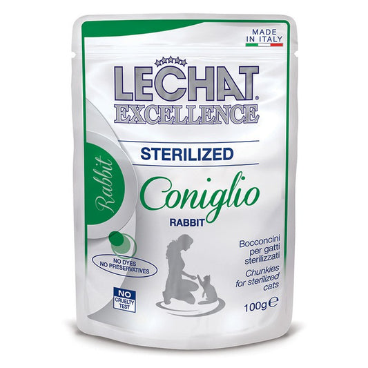 LeChat Excellence Sterilised Bocconcini con Coniglio 100g - MONGE - 34289804247256