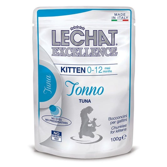 LeChat Excellence Kitten Bocconcini con Tonno 100g - MONGE - 34289796186328