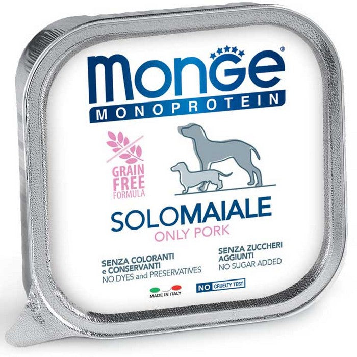 Monge Monoprotein Paté Solo Maiale 150g - MONGE - 34318073757912