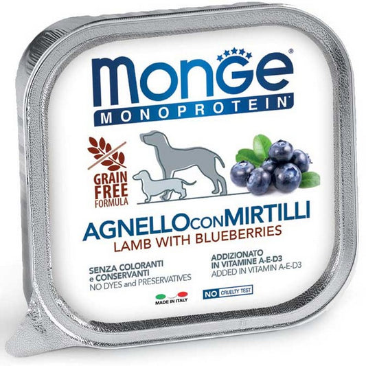 Monge Monoprotein Paté Agnello con Mirtilli 150g - MONGE - 34289892360408