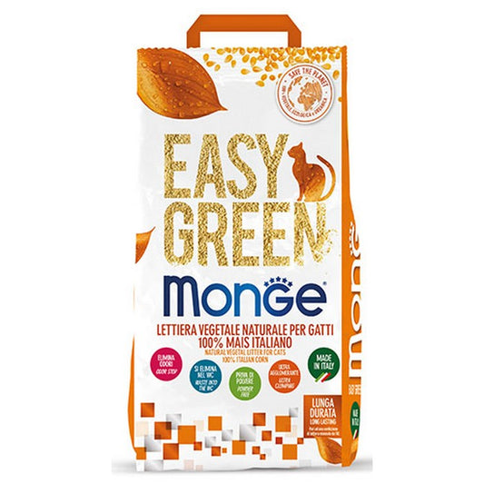 Monge Lettiera Easy Green 100% Mais Italiano 3,8kg - MONGE - 34289883971800
