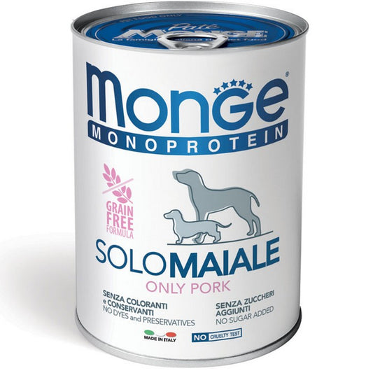 Monge Monoprotein Paté Solo Maiale 400g - MONGE - 34289897734360