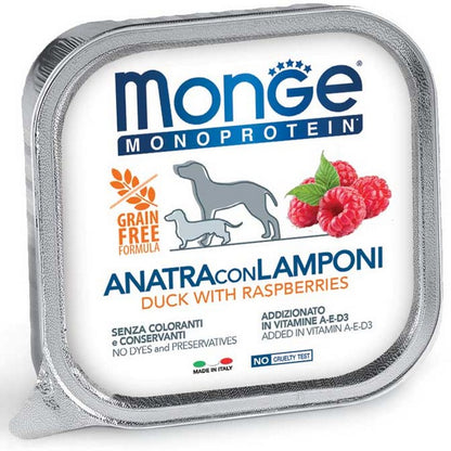 Monge Monoprotein Paté Anatra con Lamponi 150g