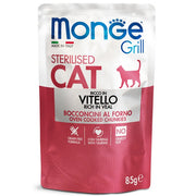 Monge Grill Gatto Bocconcini in Jelly - Ricco in Vitello - Sterilised 85g