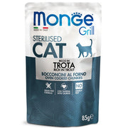 Monge Grill Gatto Bocconcini in Jelly - Ricco in Trota - Sterilised 85g