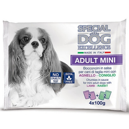 Special Dog Excellence Multipack Buste Adult Mini - Agnello e Coniglio 4x100g - MONGE - 