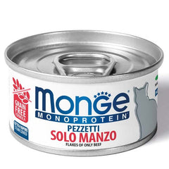 Monge Monoprotein Gatto Pezzetti Solo Manzo 80g
