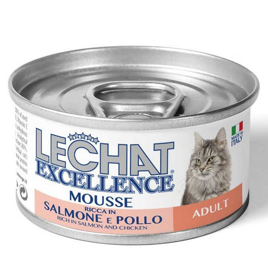 LeChat Excellence Mousse Ricca in Salmone e Pollo - Adult 85g - MONGE - 34289799659736