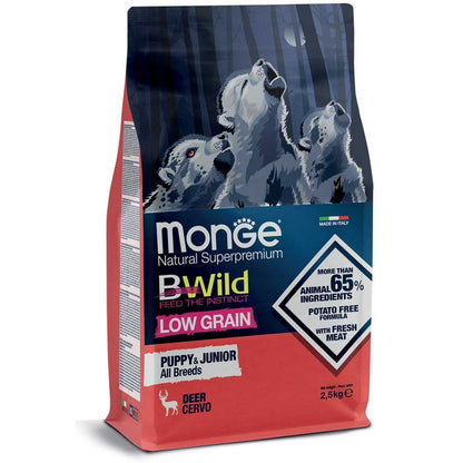 Monge Bwild Low Grain All Breeds Puppy & Junior Cervo