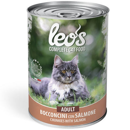 Leo's Gatto Bocconcini con Salmone - Adult 415g