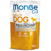 Monge Grill Bocconcini - Ricco in Pollo e Tacchino - Junior 100g