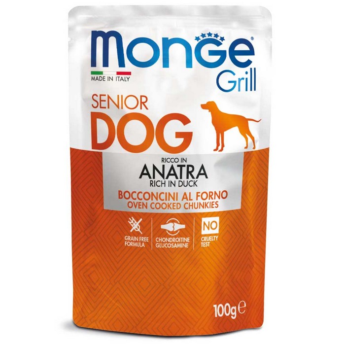 Monge Grill Bocconcini - Ricco in Anatra - Senior 100g - MONGE - 34318152270040