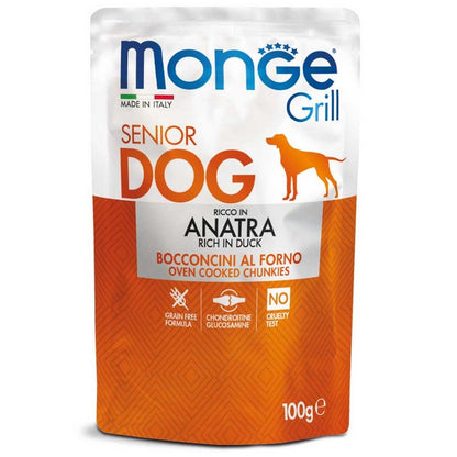 Monge Grill Bocconcini - Ricco in Anatra - Senior 100g