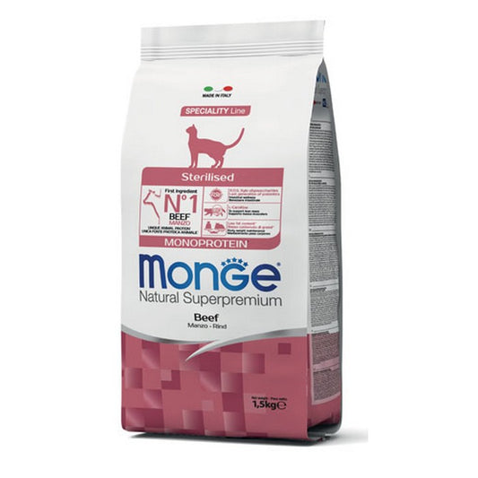 Monge Natural Superpremium Gatto Sterilised Monoprotein - Manzo - MONGE - 34318168588504