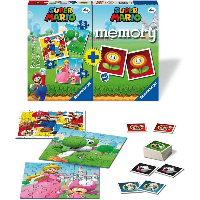 Super Mario Puzzle+Memory gioco da tavolo