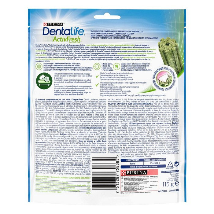 Purina Dentalife Active Fresh Snack igiene orale cane Medium 115g