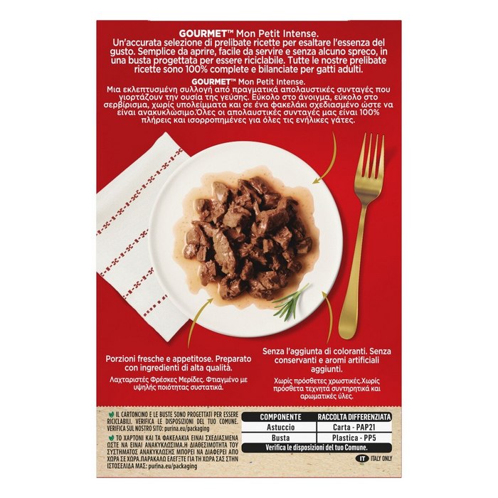 Purina Gourmet Mon Petit Selezione prelibata con manzo, agnello e vitello 6x50g