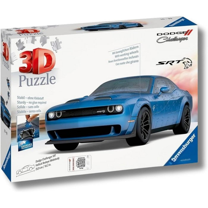 Dodge Challenger blu Puzzle 3D