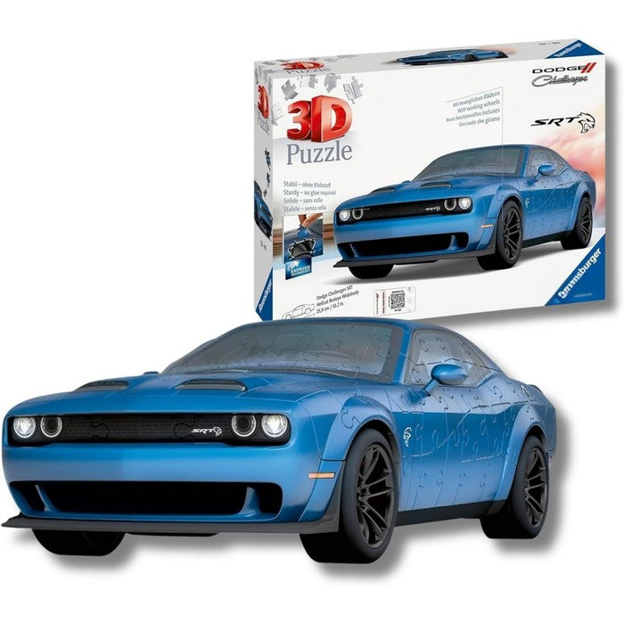 Dodge Challenger blu Puzzle 3D