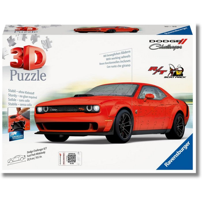 Dodge Challenger rossa Puzzle 3D