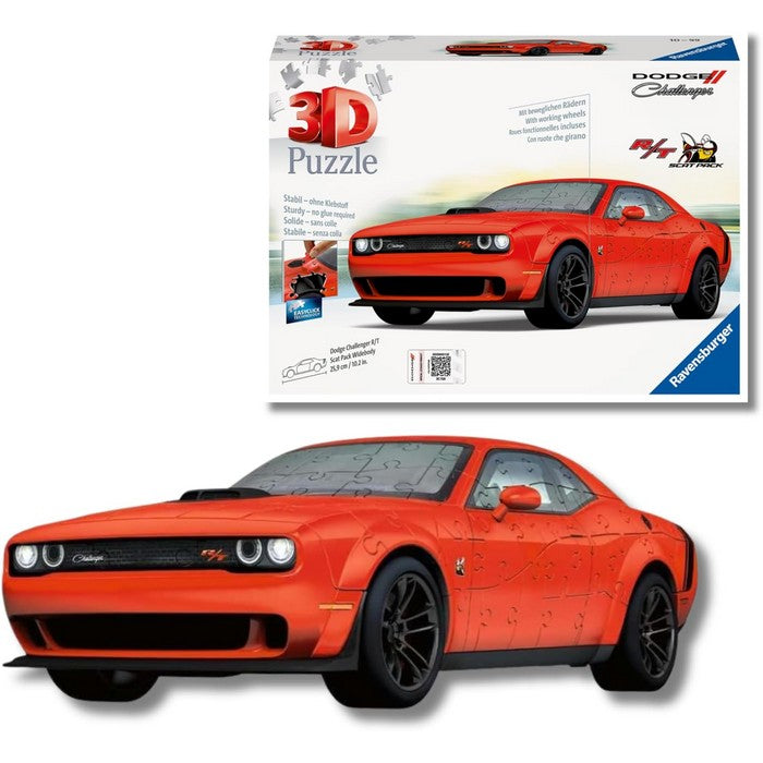 Dodge Challenger rossa Puzzle 3D